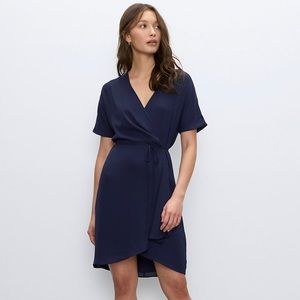 Navy wrap dress